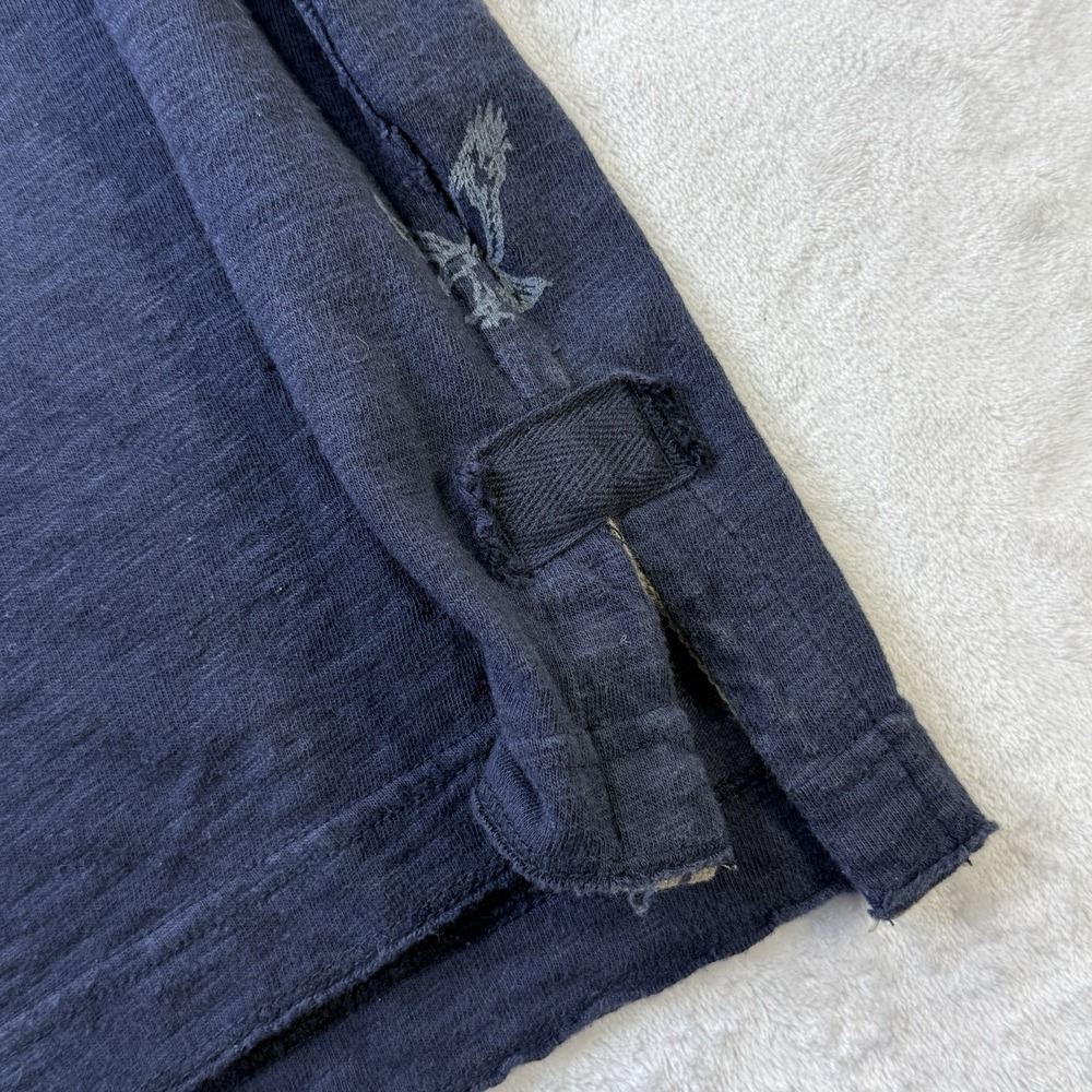 American Eagle Utility Polo Shirt Mens Large Blue‎ Double Pocket AEO - Picture 8 of 10